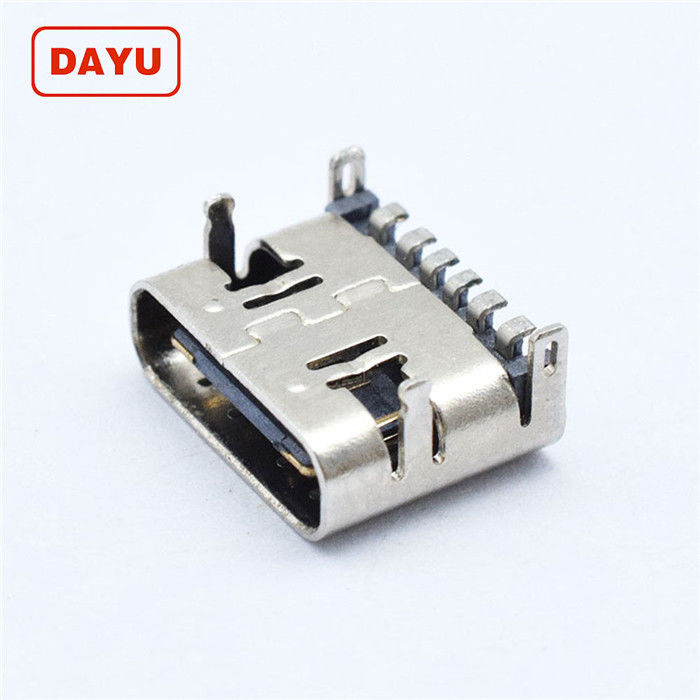 Silver 6 Pin Female Connector With Sharpnel Horizontal Board